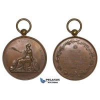 ZK67, France, Bronze Medal 1816 (1840-60) (Ø24mm, 18.25g) Soreze School, Owl