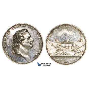 ZL29, Sweden, Silver Medal 1871 (Ø48mm, 29.71g) Fredrik Henrik Af Chapman, Navy