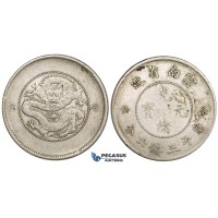 ZL42, China, Yunnan, 3 Mace 6 Candareens (50 Cents) 1911, Silver, L&M 424, VF