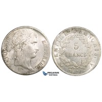 ZL44, France, Napoleon I, 5 Francs 1811-A, Paris, Silver, UNC, corrosion spots!