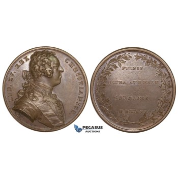 ZL67, France & Poland, Bronze Medal 1735 (Ø51mm, 31.52g) by Duvivier, War of Succession