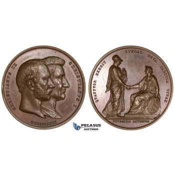 ZM112, Denmark, Christian IX, Bronze Medal 1879 (Ø47mm, 68.1g) by Conradson, Owl, Copenhagen University