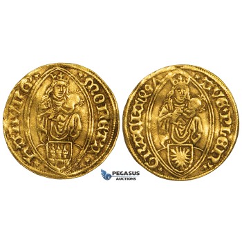 ZM164, Germany, Hamburg, Maximilian I, Ducat 1497, Gold (3.54g) VF