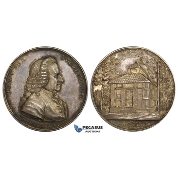 ZM235, Sweden, Silver Medal 1896 (Ø31mm, 13.69g) by Lundgren, Emanuel Swedenborg, Rare!