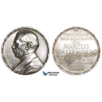 ZM243, Sweden, Silver Medal 1928 (Ø63mm, 109g) by Lindberg, Enskilda Bank, Marcus Wallenberg