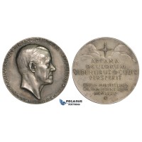 ZM245, Sweden, Silver Medal 1935 (Ø31mm, 15.47g)  Allvar Gullstrand, Ophthalmologist, Medicine