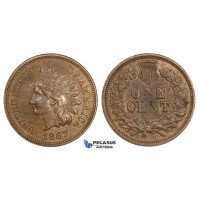 ZM248, United States, Indian Cent 1867, Philadelphia, Die Clash, AU
