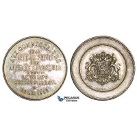 ZM268, Belgium & Turkey,  Silvered Bronze? Medal 1880 (Ø39mm, 23.18g) Aid to Turkish famine