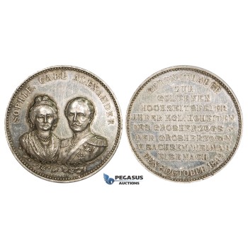 ZM285, Germany, Silver Medal 1892 (Ø31mm, 13.34g) by Drentwett, Karl Alexander Wedding to Sophie