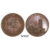 ZM286, Germany & Israel, Wilhelm II, Bronze Medal 1898 (Ø40mm, 27.57g) Jerusalem Church, Trip to Palestine