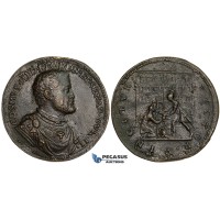 ZM289, Italy, Cast Bronze Renaissance Medal (c. 1560), (Ø42mm, 33.89g) Cosimo I de Medici, Saint Stephan
