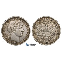 ZM455, United States, Barber Half Dollar 1898, Philadelphia, Silver, VF