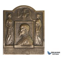 ZM462, France, Bronze Art Nouveau Medal ND (91x76mm, 225g) by Camus, Medicine Institute, Paul Brouardel