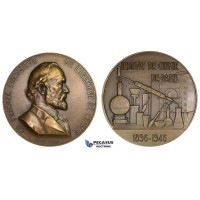 ZM465, France, Bronze Medal 1946 (Ø66mm, 157g) by Deloye, Paris Chemistry Institute, Ch. Friedel