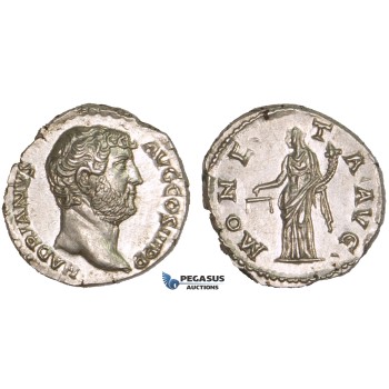 ZM532, Roman Empire, Hadrian (117-138 AD) AR Denarius (3.54g) Rome, 134-38 AD, Moneta