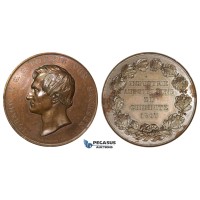ZM58, Germany, Saxony, Johann, Bronze Medal 1867 (Ø50mm, 72.0g) by Ulbricht, Chemnitz Exhibition
