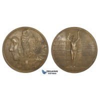 ZM646, Austria, Bronze Art Nouveau Medal 1908 (65mm, 104g) Owl, Ministry of Culture Award
