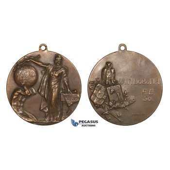 ZM647, Austria, Bronze Art Nouveau Medal 1909 (Ø43mm, 28.4g) by Dietrich, Vindobona, Owl