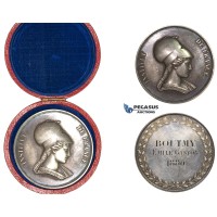 ZM650, France, Silver Medal 1880 (Ø49.6mm, 63.2g) by Dumarest, French Institute, Minerva