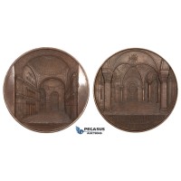 ZM662, Ottoman Empire, Turkey, Bronze Medal 1864 (Ø59mm, 96.3g) by Wiener, Constantinople Cathedral