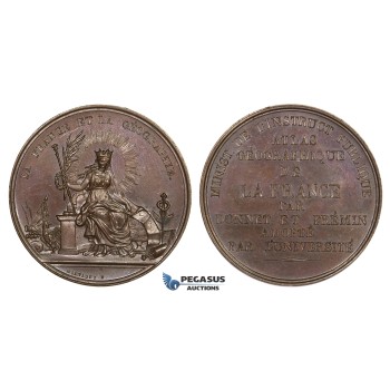 ZM667, France, Bronze Medal ND (1830-50) (Ø41.5mm, 36g) by Montagny, Geography Society