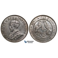 ZM691, South Africa, George V, 1/4 Penny 1923, Pretoria, Ch UNC