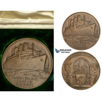 ZM700, Great Britain, Bronze Medal 1936 (Ø70mm, 169g) by Gilbert Bayes, RMS Queen Mary, Maritime
