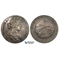 ZM702, Sweden, Silver Medal (c. 1700), (Ø25.7mm, 5.66g) Queen (Regina) Christina