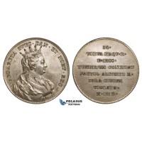 ZM704, Sweden & Denmark, Silvered Bronze Medal (c. 1700) (Ø33mm, 11.75g) by Hedlinger, Queen Margareta
