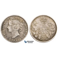 ZM731, Canada, Victoria, 5 Cents 1870, Silver, Toned VF