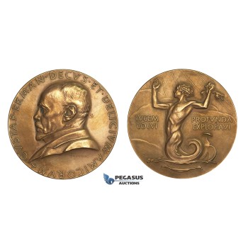 ZM790, Sweden, Bronze Medal 1928 (Ø56.5mm, 73.6g) by Lindberg, Gustav Ekman, Mermaid