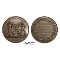ZM877, France, Napoleon I, Bronze Medal 1819 (Ø55mm, 70.3g) by Droz, French Army, Nude Art