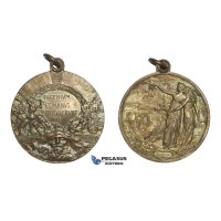 ZM886, Italy & Switzerland, Bronze Medal 1906 (Ø34.5, 17..4g) Simplon Railroad Tunnel, Train