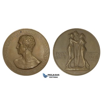 ZM887, Italy, Bronze Medal 1922 (Ø44mm, 38.2g) by Mistruzzi, Antonio Canova, Nude Art
