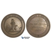ZM894, Sweden, Bronze Prize Medal 1879 (Ø39mm, 25.7g) by Ahlborn, Owl, Woodwork School
