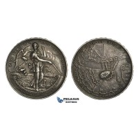 ZM901, Turkey (Ottoman Empire) & Serbia, Silver Medal 1902 (Ø40mm, 26g) Liberation of Petrovaradin, Rare!