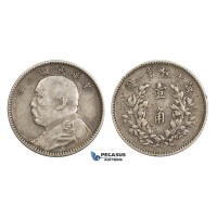 ZM903, China "Fat Man" 10 Cents Yr. 3 (1914) Silver, Toned VF-XF