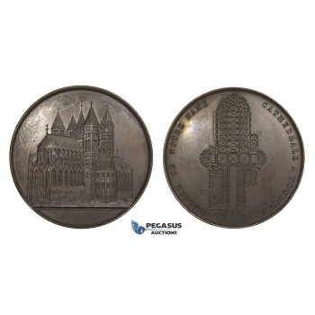 ZM951, Belgium, Bronze Medal (c. 1860) (Ø50mm, 54.9g) by Wiener, Tournay Cathedral
