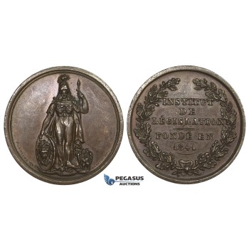 ZM960, France, Bronze Medal 1841 (Ø29.3mm, 12.7g) Legislation Institute, Minerva, Owl