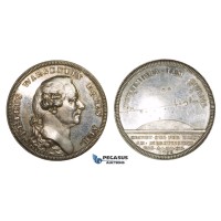 ZM970, Sweden, Silver Medal 1783 (Ø36mm, 24.9g) by Fehrman, Pehr Wilhelm Wargentin, Astronomy, Rare!