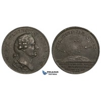 ZM971, Sweden, Cast Iron Medal 1783 (Ø34.4mm, 15.13.5g) by Fehrman, Pehr Wilhelm Wargentin, Astronomy, Rare!