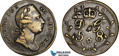 AJ352, Great Britain & Ireland, George III, Monetary Weight for 1 Guinea, Cf. W1899D (8.13g) VF-EF