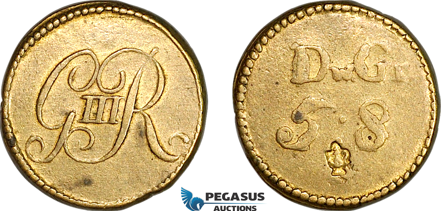 AJ356, Great Britain & Ireland, George III, Monetary Weight for 1 Guinea, Cf. W1936D (8.29g), EF-