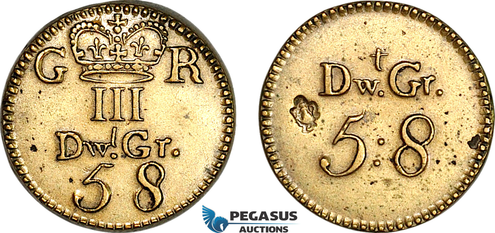 AJ358, Great Britain & Ireland, George III, Monetary Weight for 1 Guinea, Cf. W1922D (8.30g), EF