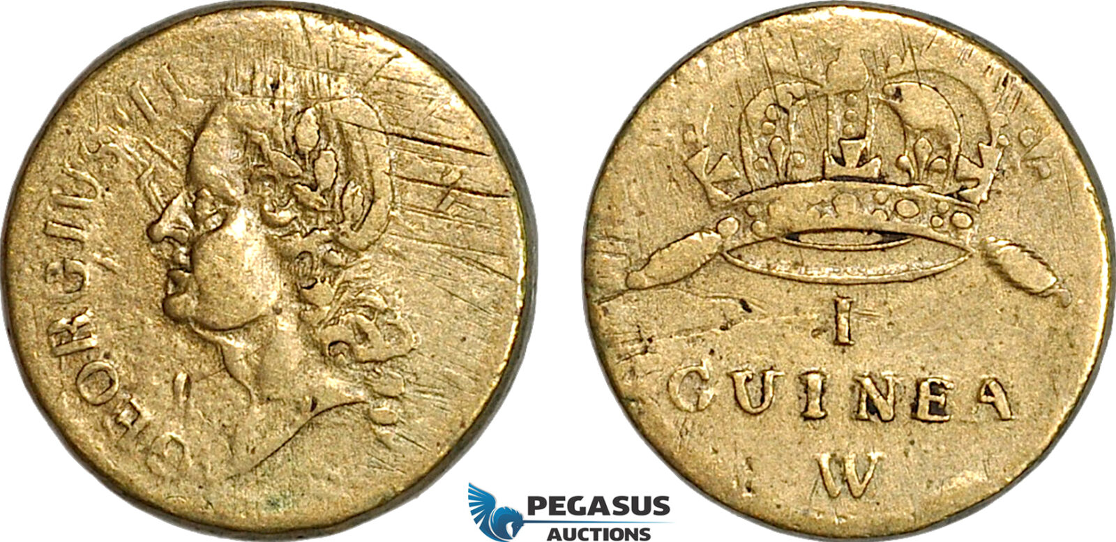 AJ359, Great Britain & Ireland, George II, Monetary Weight for 1 Guinea, Cf. W1415 (8.29g), VF+
