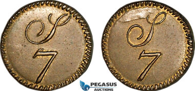 AJ367, Great Britain & Ireland, Monetary Weight for 1/3 Guinea, Cf. W2150 (2.80g) EF-UNC