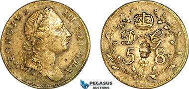 AJ644, Great Britain & Ireland, George III, Monetary Weight for 1 Guinea, Cf. W1899E (8.22g), VF-EF