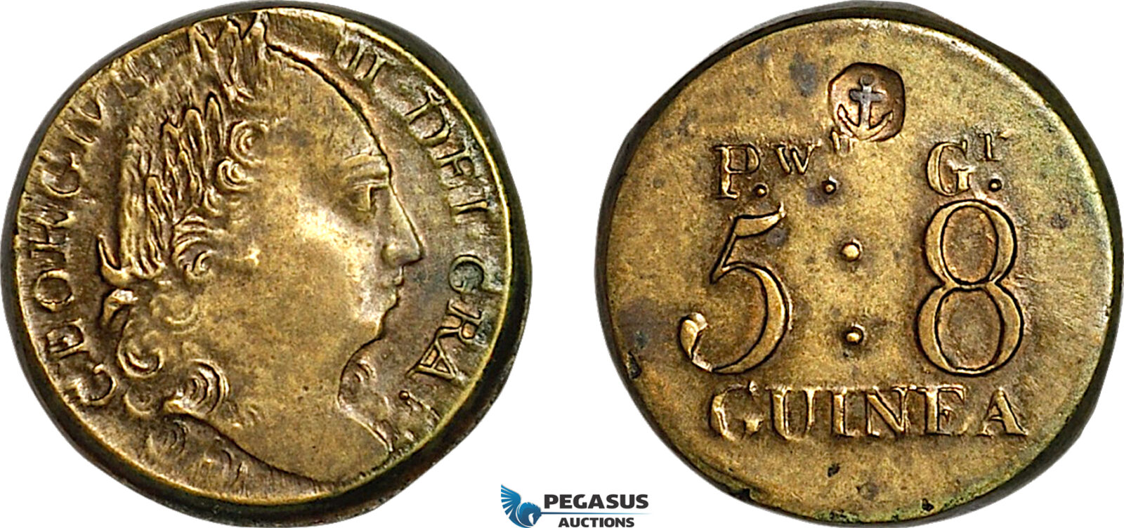 AJ645, Great Britain & Ireland, George III, Monetary Weight for 1 Guinea, Cf. W1893D (8.29g), EF-UNC