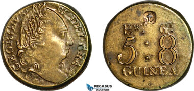 AJ645, Great Britain & Ireland, George III, Monetary Weight for 1 Guinea, Cf. W1893D (8.29g), EF-UNC