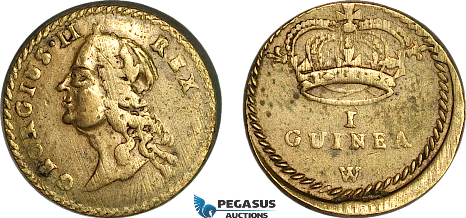 AJ654, Great Britain & Ireland, George II, Monetary Weight for 1 Guinea, Cf. W1417 (8.35g), EF-